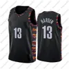 2021 Vintage Brooklyns 13 Harden Jersey Kevin 7 Durant Kyrie 11 Basket Irving Jersey Nero 2021 City Blue Uniform Nuova stagione basket Jesreys Taglia S-2XL