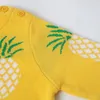 Sonbahar Bebek Erkek Kız Çocuk Kazak Uzun Kollu Örme Ananas Baskı S 1-6YRS 210429