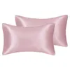 FATAPAESE Solid A Silky Satin Skin Care Pillowcase Hair Anti Pillow Case Queen King Full Size Cover soft handfeeling