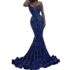 Royal Blue Prom Dresses Pageant 2022 Modest Fashion Mermaid Sweet-heart Paillettes scintillanti Abito da sera per occasioni speciali Dres269R