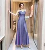 Zomer strapless jurken elegante v-hals spaghetti riem formele feestjurken voor dameskleding vestidos 210520