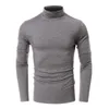 남성 스웨터 봄 가을 터틀넥 솔리드 컬러 캐주얼 셔츠 슬림 맞춤 브랜드 니트 풀오버 Eurocode 스웨터