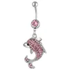 D0042 3 kleuren mooie stijl Navelpiercings Body Piercing Sieraden Dangle Accessoires Mode Charme Dolfijn 20PCSLot9703654