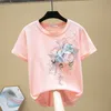 Tops Frauen Sommer Floral Stickerei T Shirts O Neck T-Shirt Baumwolle T-shirt Weiß Camiseta Mujer Vetement Femme 210604