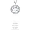 18inch crystal pave Grandma Mom Birthday Gifts 925 Sterling Silver Tree Of Life flat cable Chain Necklace