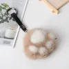 Women Real MInk Fur Car Key Pendant Ring Cat Bear Paw Toy KeyChain Cute Bag Charm Ornaments Soft Pompom Plush