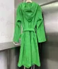 Vintage Jacquard Klänning Kappor Sleepwear Ins Fashion Green Handduk Design Badrockar Kvinnor Höst Vinter Bomull Badrockar Nya Kom Bekväma Hooded Pyjamas