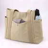 Einkaufstaschen für Frauen Handtaschen Leinwand Multifunktions Schulter Weibliche Luxus Designer Einfache Damen 220307