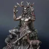 Resin Statues Cernunnos Sitting Statue Sculpture Celtic God Figure Underworld Statue For Home Garden Decoration 210811