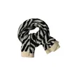 Dupla face Scarf Personalidade Zebra Imprimir Leopardo Imprimir Pequeno Lenço Mulheres Inverno Lazer Quente Cachecol de Lã