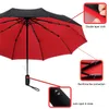 Umbrella Parasol Women's Sun Automatic Folding Ten Bone Reinforced Male Female Windproof Double Rain 210721