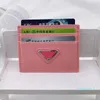 Fashion Design Triangle Mark Card Holders Credit Wallet Leather Passport Cover ID Business Mini Pocket Travel for Men Women Purse 275u