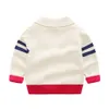 Mudkingdom Boys V-Neck Cardigan Fashion Preppy Style Embroidery Knitted Long Sleeve Autumn Casual Sweaters 210615