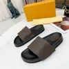 Ontwerpers Calfkin Damespantoffels Sunset Flat Comfort Mules HookLoop Padded Front Strap Slippers Gemakkelijk te dragen Style Slides Rubberen buitenzool Schoenen