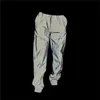 Trend Merk Mannen Reflecterende Jogger Broek Mannen / Vrouwen High Street Trekkoord Grijze Solid Pants Fashion Hip Hop Harem Broek Mannelijke X0615