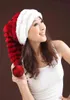 MWfur Christmas Gift Novelty Fun Santa Hat Winter Warm Pompom Rex Rabbit Fur Christams Hat for Women