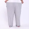 Summer Men Pants 9XL 10XL Weist 200cm بالإضافة إلى حجم الرجال المرن