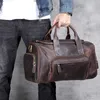 Travel Bag Fashion Man Designer Business Trip For Outdoor Genuine Leather Shoe Duffle Bag Male Coffee Black