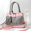 Handväskor kvinnor designers tote bags plånböcker modepåse blomma axel handväska casual pack 6colors pu läder kvinnlig shopping handväska