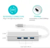 USB3.1 HUB Tipo C Para Adaptador de LAN de rede Ethernet 100Mbps RJ45 USB-C com USB 3 Ports 3.0 Hub Splitter para MacBook Pro Notebook