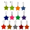 10Pcs Child Safety Reflectors Keyrings Stylish Reflective Stars Gear Backpacks Strollers Jackets Safe Reflector Keychain G1019