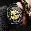 Skeleton Watch New Fngeen Sport Mechanical Watch Fashion Mens Watches Top Brand Montre Homme Clock Men Automatic Watch 210407299V