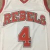 NCAA UNLV Rebels College#4 Ларри Джонсон Джерси Ман баскетбольный университет белый цвет, дышащий для спортивных фанатов чистое хлопок отличное качество в продаже
