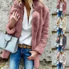 Women Winter Fluffy Coat Teddy Bear Faux Fur Jackets Tops Warm Jumper Outwear 211109