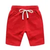 Summer Children Shorts Cotton Solid Elastic Waist For Boys Girls Fashion Sports Pants Toddler Panties Kids Beach Clothing 210723