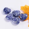 Natural Crystal Stone Party Favor Heart Shaped Gemstone Ornaments Yoga Healing Crafts Decoration 25MM CCF6025