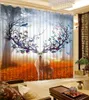 Animal scenery 3D Curtain Window Living Room Bedroom Blackout Cortinas Drapes Flower Stereoscopic