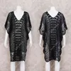 Kaftan Beach Pareo wear Swim suit Cover up Playa Tunics for Tunic Swimwear Women Lace Dress #Q895 210420