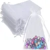 100pcs/lot Jewelry Bags Organza Drawstring Pouch Gift Bag Packaging for Christmas Wedding Baby Shower Favor Package