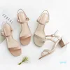 Women Sandals Summer 5CM High Heels Shoes Woman Pumps Patent Leather Ankle Straps Ladies Peep Toe Square Wedding