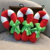 Jouets pour chiens forme de béquille de noël en peluche couineur jouet sonore à mâcher pour chiot chat produits de formation chien grincement jouets DAW216