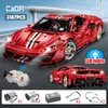 Cada 61042 3187PCS Technisches RC-Rennauto Superauto Bausteine Stadt Fernbedienung Sportfahrzeug Ziegel Spielzeug für Kinder