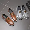 Luxe herenjurk lederen schoenen heren anti drape mannen Een voet dikke zool draaibont casual set plank schoen Zapatos Hombre A11