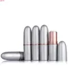 200 adet Taşınabilir Boş Gümüş Bullet Şekli Ruj Tüp Dudak Parlatıcısı Tüpler DIY Makyaj Araçları Plastik Şişeler 12.1mmHigh QTY