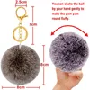 Keychains 26Pcs Pom Poms Faux Fur Balls Keychain Fluffy With Hooks For Bag Accessories Smal22