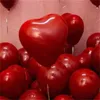 50 sztuk / partia 10 cali Ruby Czerwony Kocha Heart Okrągły Party Helu Dwuosobowy Latex Balony Walentynki Romantyczny Wedding Birthday 5370 Q2