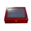 17 Holes Sports Championship Big Heavy Ring Display Wooden Box Black Velvet Inside 24 * 20 * 7cm