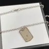 Top Luxus Design Halskette Kette für Paar Retro Hip Hop Mode Brief Silber Halsketten Hochwertige Kette Versorgung