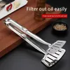 Kitchen Tools 201 non magnetic stainless steel frying shovel easy to filter oil large stress area strong grip without oil1898029