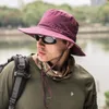 Chapeau de soleil extérieur mâle mâle à sec respirant nouveau chapeaux de seau pour hommes pêcheurs alpinique d'escalade sports benny cap286n