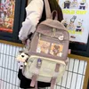 kawaii joypessie 배낭 패션 여성 캔버스 레저 여행 가방 rucksack bookbag teenager girl schoolbag 노트북 mochila 202211