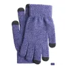 Fem fingrar handskar unisex vinter vuxna män och kvinnor plus vantar 2022 äntat stickat ull utomhus mjuk varm