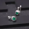 Gem's Ballet Natural Green Agate Ślub Brand Gemstone Pure 925 Sterling Silver Stadniny Kolczyki dla kobiet Fine Jewelry