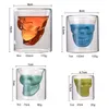 Creative Bar Drinkware Drinkware Crânio Transparente Copo de Vinho Crânio Tiro De Vidro De Cerveja Vidros De Vidro De Cristal Skeleton Water Copo DH0001