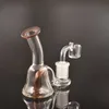 portable smoking Water Pipes oil burner bongs hand blunt bubbler recycler rig bong for travel with 14mm male club quartz banger nail