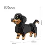 Anlimals micro blocks figurine dessin animé diamant mini kits de construction briques jeu jouets enfants brique madame enfants ensembles d'enfants chiens chats x0503